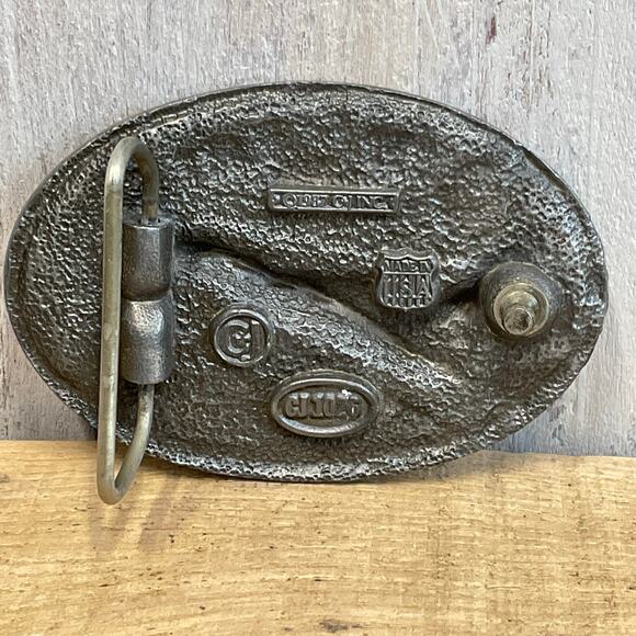 CJ Inc US Navy Belt Buckle 1987 Military Patriotic Navy Veteran - Picture 4 of 6